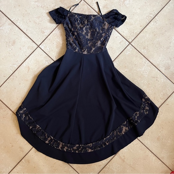 Jodi Kristopher Preowned Off the Shoulder High Low Dress - Picture 2 of 5